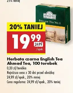 Biedronka Herbata czarna English Tea Ahmad Tea oferta