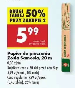 Biedronka Papier do pieczenia Zosia Samosia oferta