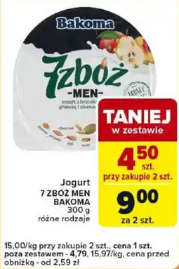 Carrefour Jogurt 7 ZBÓŻ MEN BAKOMA oferta