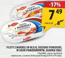 Arhelan Filety z makreli w oleju, suszone pomidory, w sosie pomidorowym, słodkie chili Graal oferta