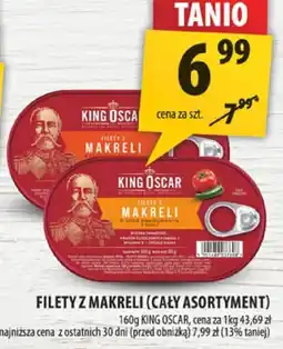 Arhelan Filety z makreli King Oscar (cały asortyment) oferta