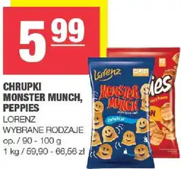 Spar Chrupki Monster Munch, Peppies Lorenz oferta
