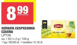 Spar Herbata ekspresowa czarna Yellow Label LIPTON oferta