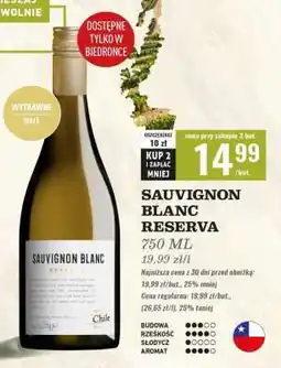 Biedronka SAUVIGNON BLANC RESERVA oferta
