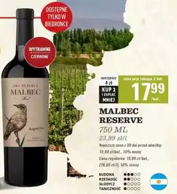 Biedronka MALBEC RESERVE oferta