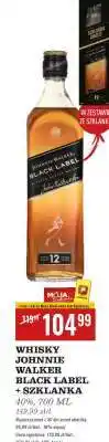Biedronka WHISKY JOHNNIE WALKER BLACK LABEL + SZKLANKA oferta