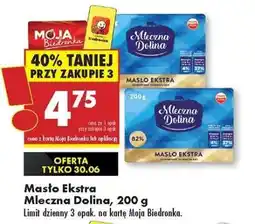Biedronka Masło Ekstra Mleczna Dolina 200 g oferta