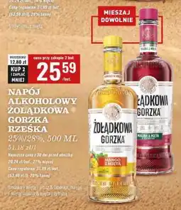 Biedronka NAPÓJ ALKOHOLOWY ŻOŁĄDKOWA GORZKA RZEŚKA oferta