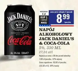 Biedronka NAPÓJ ALKOHOLOWY JACK DANIEL’S COCA COLA oferta