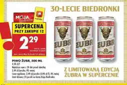 Biedronka PIWO ŻUBR 500 ML oferta