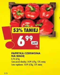 Biedronka Papryka czerwona na wage oferta