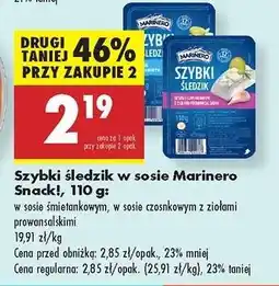 Biedronka Szybki śledzik w sosie Marinero Snack, 110 g oferta