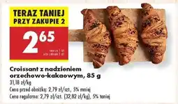 Biedronka Croissant z nadzieniem orzechowo kakaowym , 85 g oferta