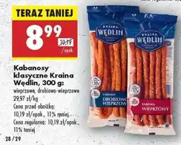 Biedronka Kabanosy klasyczne Kraina Wędlin, 300 g oferta