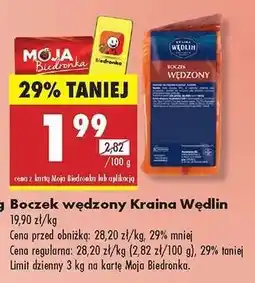 Biedronka Boczek wędzony Kraina Wędlin oferta