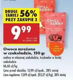 Biedronka Owoce mrożone w czekoladzie, 150 g oferta