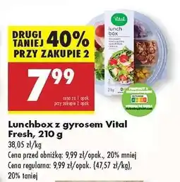 Biedronka Lunchbox z gyrosem Vital Fresh 210 g oferta