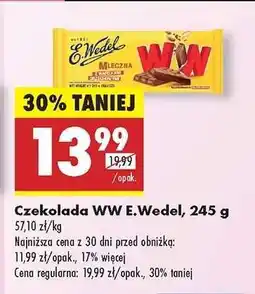 Biedronka Czekolada WW E.Wedel 245 g oferta