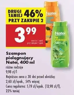 Biedronka Szampon pielęgnujący Natei, 400 ml oferta