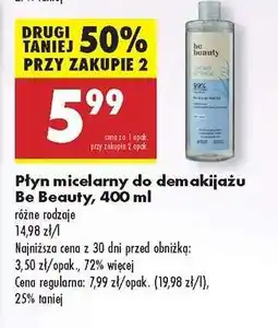 Biedronka Płyn micelarny do demakijażu Be Beauty, 400 ml oferta