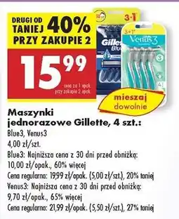 Biedronka Maszynki jednorazowe Gillette, 4 szt oferta