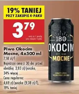 Biedronka Piwo Okocim Mocne, 4x500 ml oferta