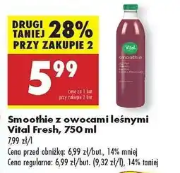 Biedronka Smoothie z owocami leśnymi Vital Fresh, 750 ml oferta