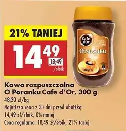Biedronka Kawa rozpuszczalna O Poranku Cafe d'Or , 300 g oferta
