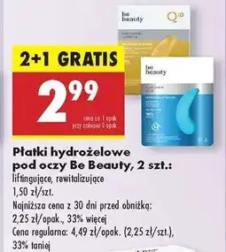 Biedronka Płatki hydrożelowe pod oczy Be Beauty, 2 szt oferta