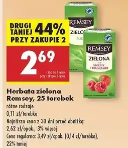 Biedronka Herbata zielona Remsey, 25 torebek oferta