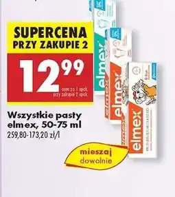 Biedronka Wszystkie pasty Elmex, 50/75 ml oferta