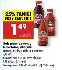 Biedronka Sok pomidorowy Dawtona, 300 ml oferta