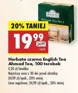 Biedronka Herbata czarna English Tea Ahmad Tea , 100 torebek oferta