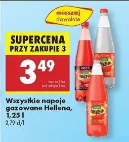 Biedronka Wszystkie napoje gazowane Hellena, 1,25 l oferta