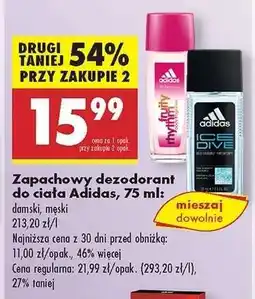 Biedronka Zapachowy dezodorant do ciała Adidas, 75 ml oferta