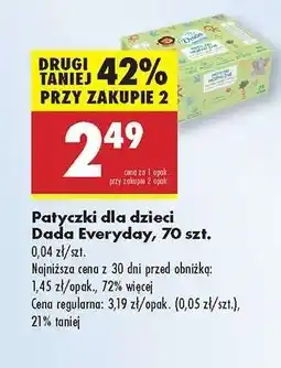 Biedronka Patyczki dla dzieci Dada Everyday 70 szt oferta