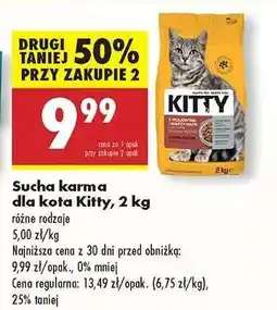 Biedronka Sucha karma dla kota Kitty, 2 kg oferta