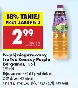 Biedronka Napój niegazowany Ice Tea Remsey Purple Bergamot, 1,5 l oferta