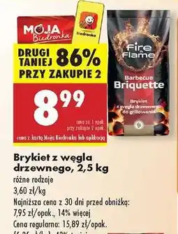 Biedronka Brykiet z węgla drzewnego, 2,5 kg oferta