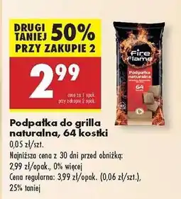 Biedronka podpałka do grilla naturalna 64 kostki oferta