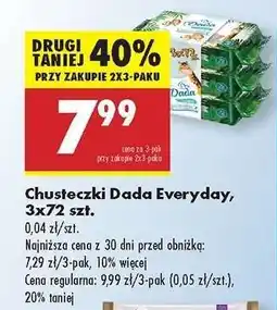 Biedronka Chusteczki Dada Everyday, 3x72 szt oferta