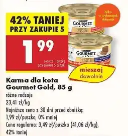 Biedronka Karma dla kota Gourmet Gold, 85 g oferta