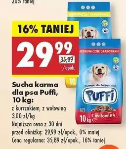 Biedronka Sucha karma dla psa Puffi, 10 kg oferta