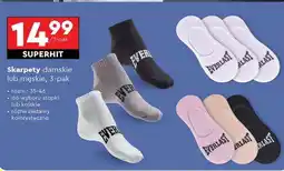 Biedronka Skarpety damskie lub męskie 3 pak oferta