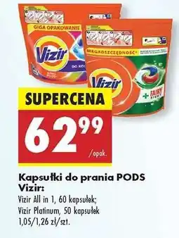 Biedronka Kapsułki do prania PODS Vizir oferta