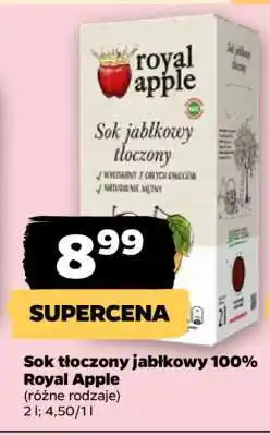 Netto Sok tłoczony jabłkowy 100% Royal Apple oferta