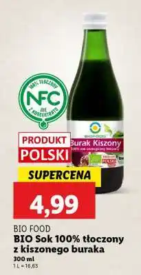 Lidl BIO FOOD BIO Sok 100% tłoczony z kiszonego buraka oferta