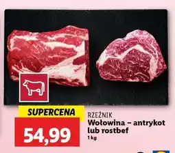 Lidl Wołowina - antrykot lub rostbef oferta