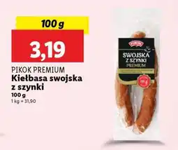 Lidl PIKOK PREMIUM Kiełbasa swojska z szynki oferta