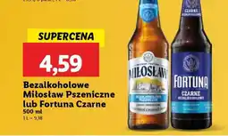 Lidl Bezalkoholowe Miłosław Pszeniczne lub Fortuna Czarne oferta